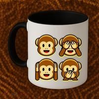 Monkey Emoji Smiley Face Coffee Mug thumb 2
