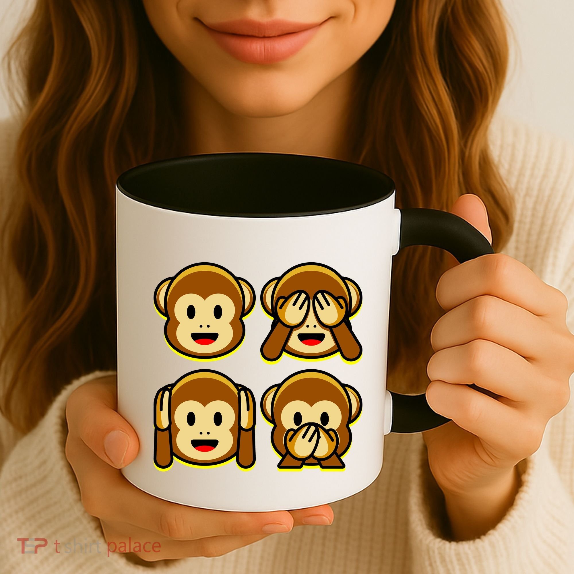 Monkey Emoji Smiley Face Coffee Mug