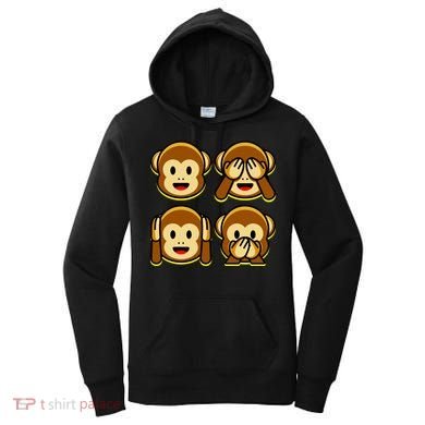 Monkey Emoji Smiley Face Women's Hoodie