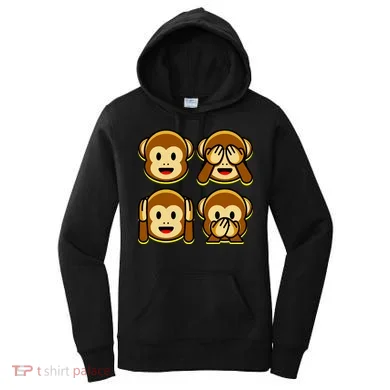 Monkey Emoji Smiley Face Women's Hoodie