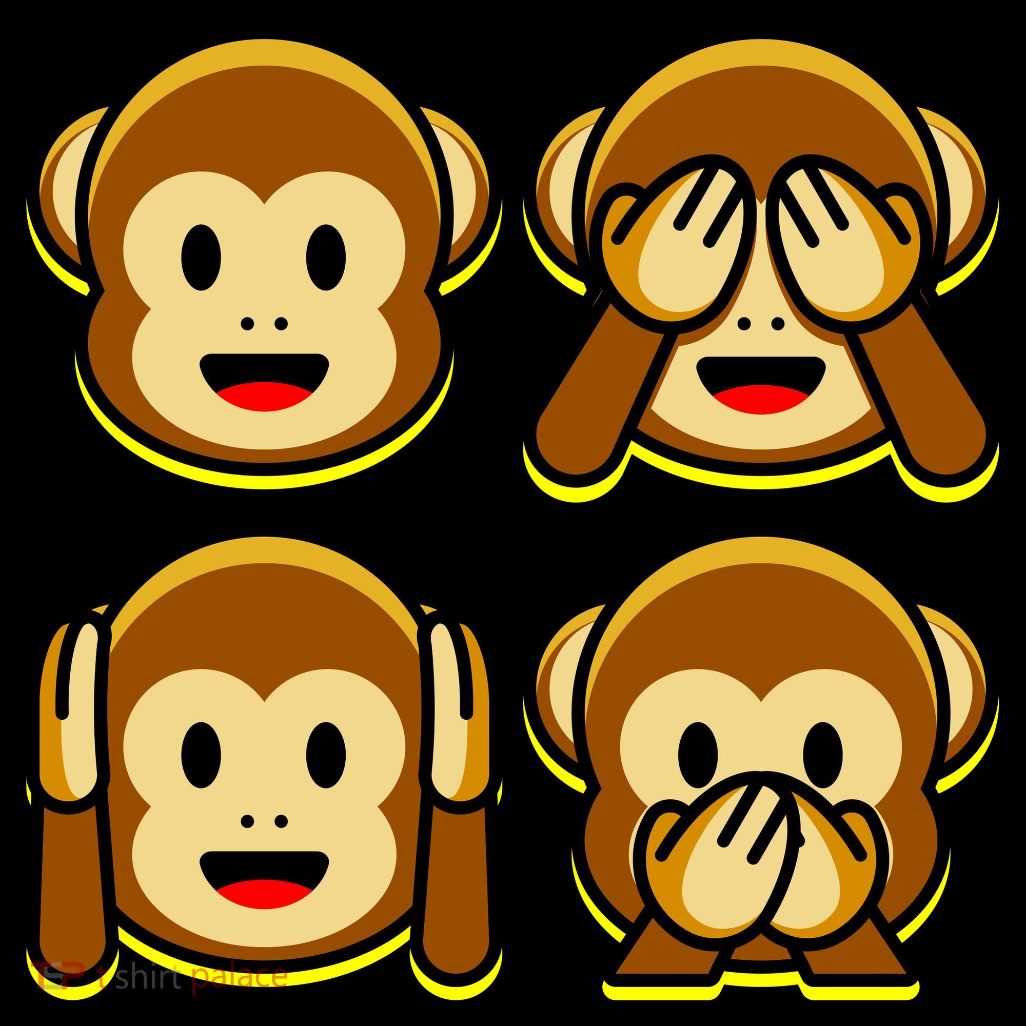 Monkey Emoji Smiley Face Women's Hoodie