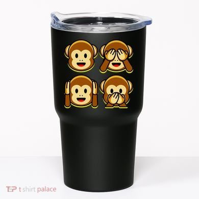 Monkey Emoji Smiley Face Tumbler
