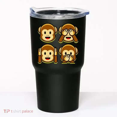 Monkey Emoji Smiley Face Tumbler