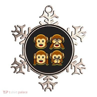 Monkey Emoji Smiley Face Ornament
