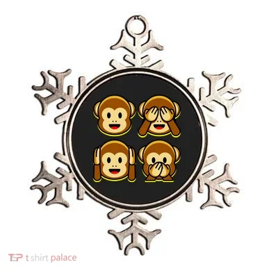 Monkey Emoji Smiley Face Ornament