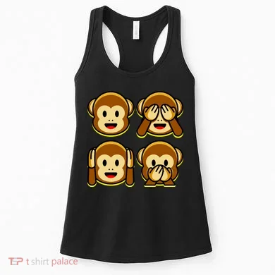 Monkey Emoji Smiley Face Women's Tank Top