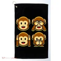 Monkey Emoji Smiley Face Golf Towel thumb 0