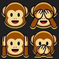 Monkey Emoji Smiley Face Golf Towel thumb 3