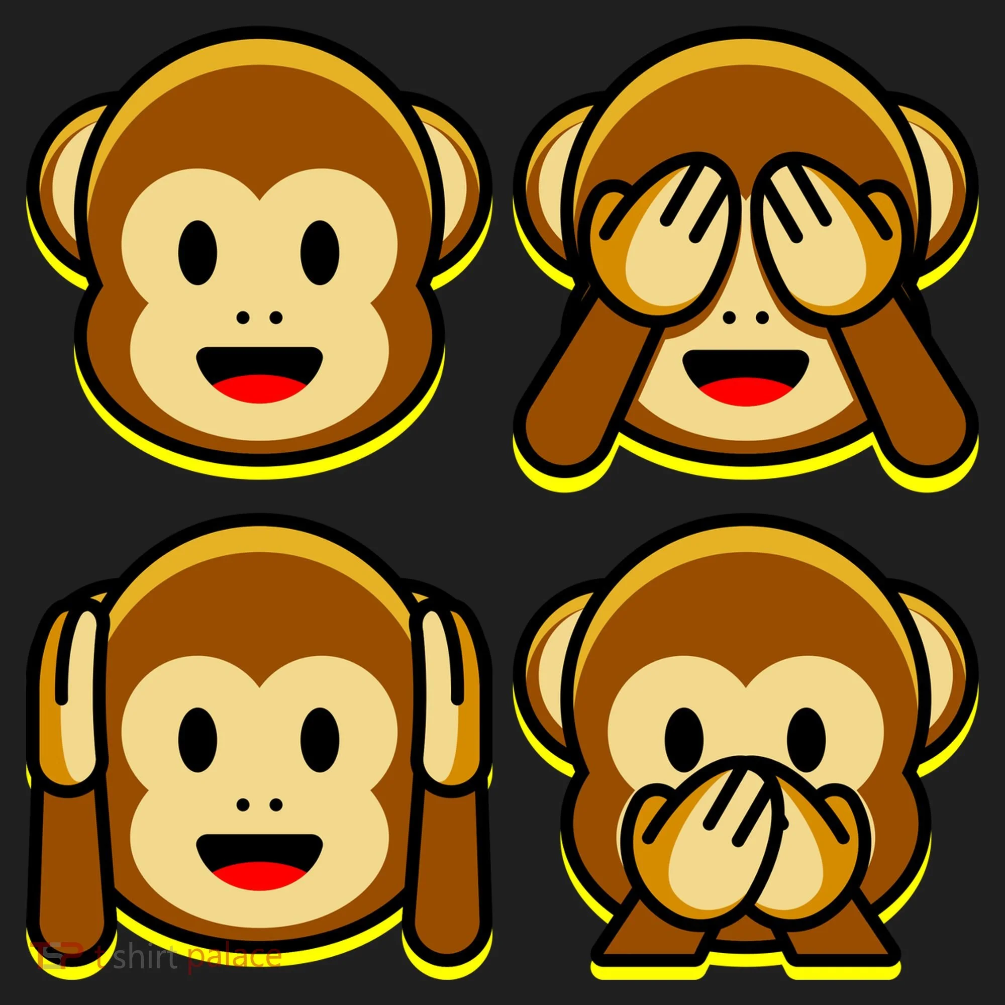 Monkey Emoji Smiley Face Golf Towel