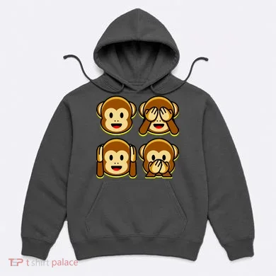 Monkey Emoji Smiley Face Hoodie