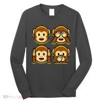 Monkey Emoji Smiley Face Long Sleeve Shirt thumb 0