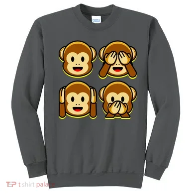 Monkey Emoji Smiley Face Sweatshirt