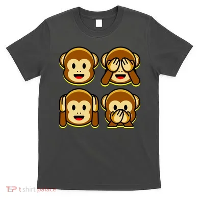Monkey Emoji Smiley Face T-Shirt