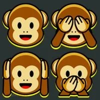 Monkey Emoji Smiley Face Button thumb 1