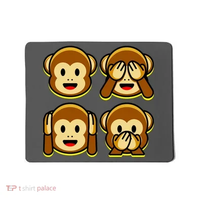 Monkey Emoji Smiley Face Mousepad