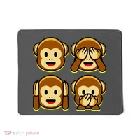 Monkey Emoji Smiley Face Mousepad thumb 0