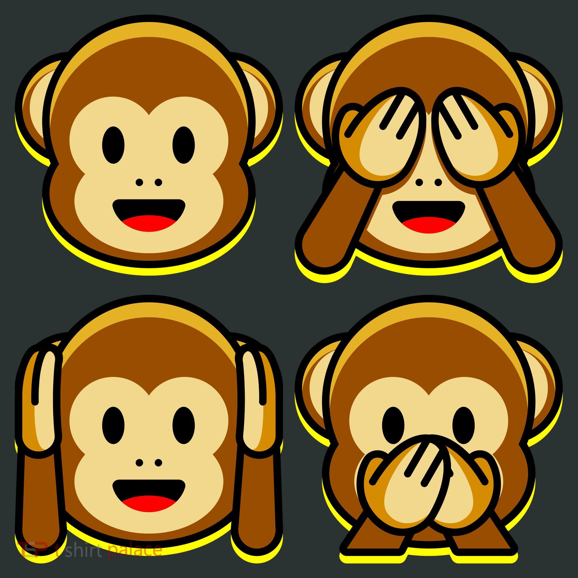 Monkey Emoji Smiley Face Mousepad