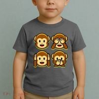 Monkey Emoji Smiley Face Toddler T-Shirt thumb 2