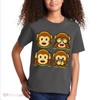 Monkey Emoji Smiley Face Kids T-Shirt thumb 2