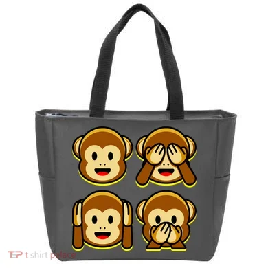 Monkey Emoji Smiley Face Tote Bag