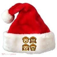 Monkey Emoji Smiley Face Santa Hat thumb 0