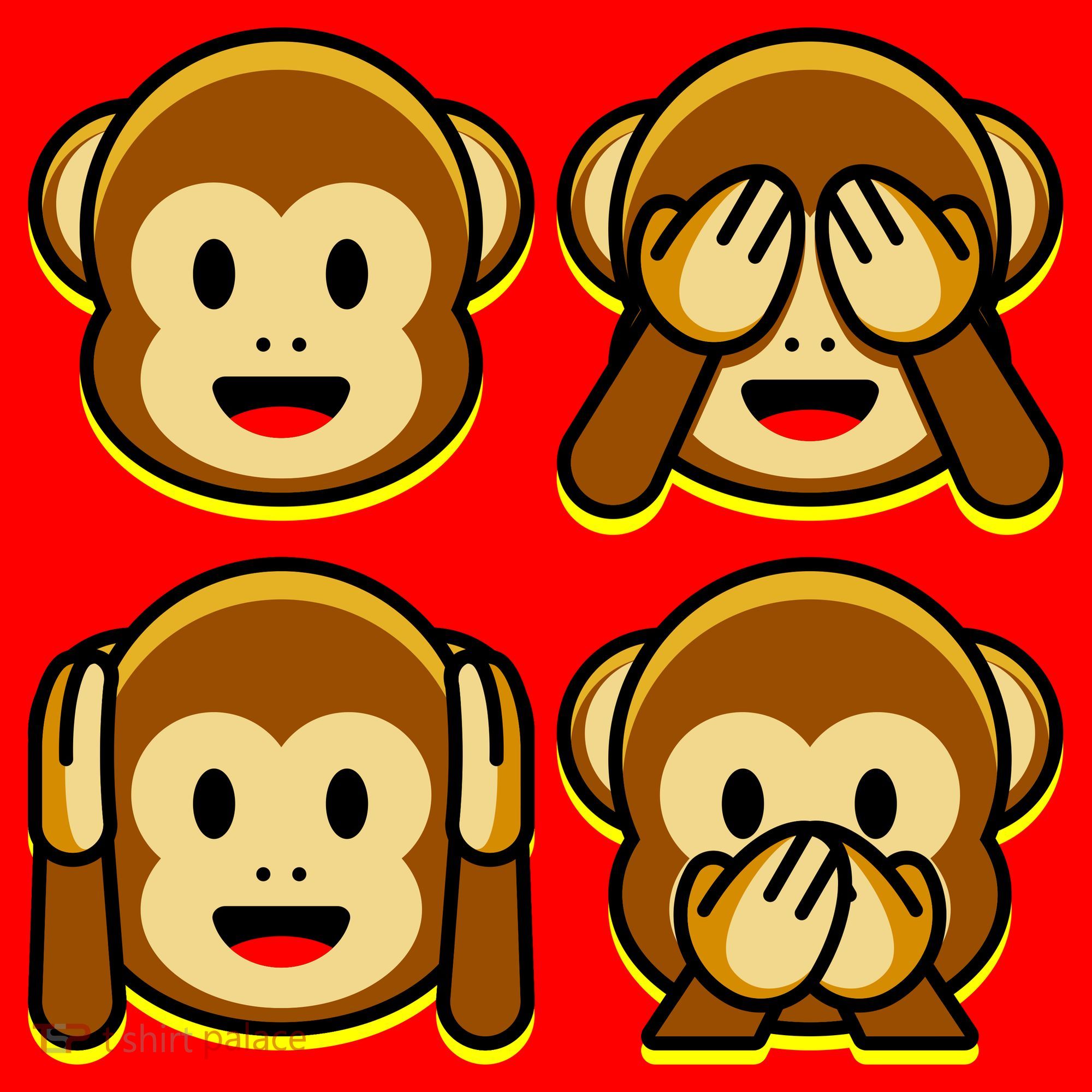 Monkey Emoji Smiley Face Santa Hat