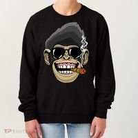 Monkey Smoking Cigar Women's Sweatshirt thumb 0
