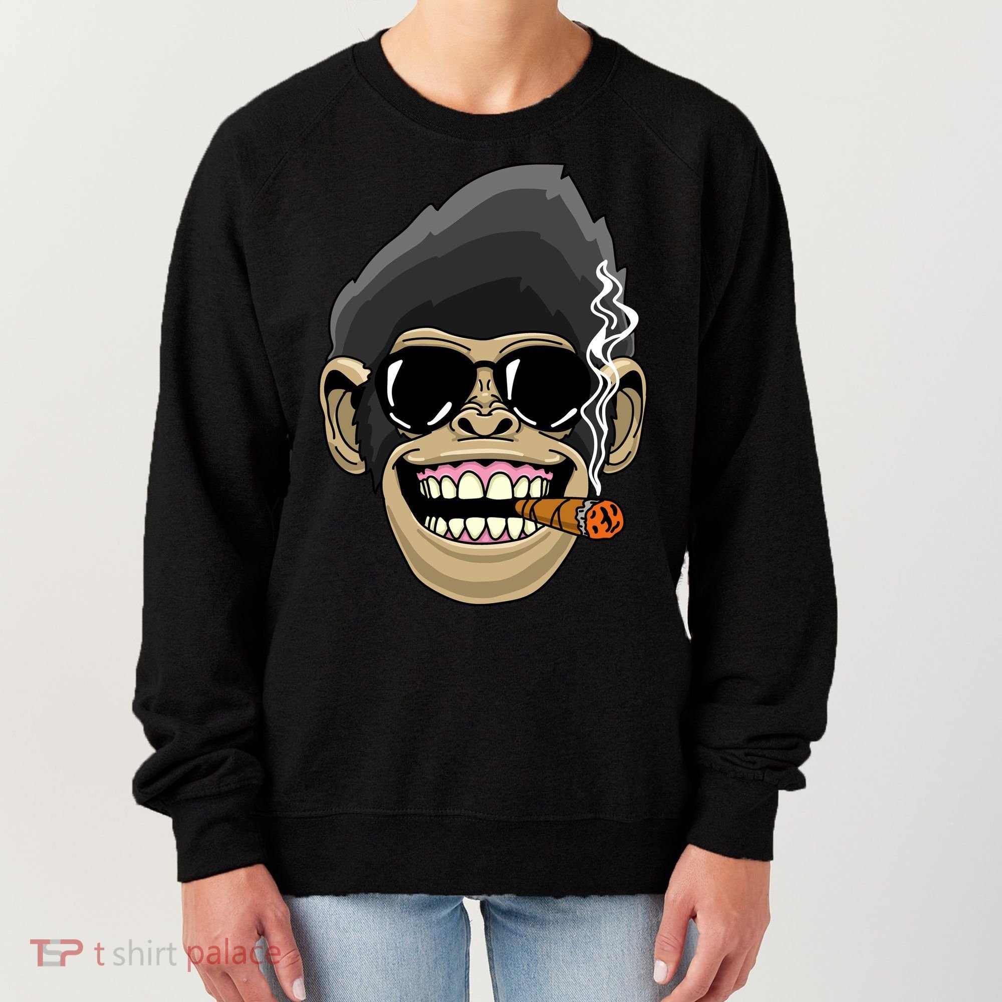 Monkey Smoking Cigar Women's Sweatshirt