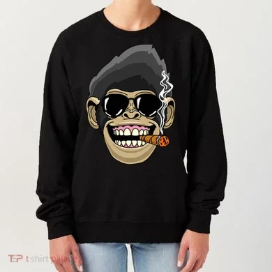 Monkey Smoking Cigar Women's Sweatshirt