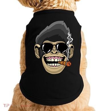 Monkey Smoking Cigar Doggie Tank
