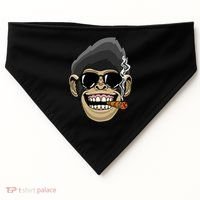 Monkey Smoking Cigar USA-Made Doggie Bandana thumb 0