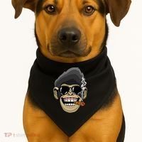Monkey Smoking Cigar USA-Made Doggie Bandana thumb 1