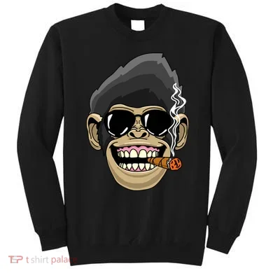 Monkey Smoking Cigar Sweatshirt