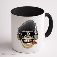 Monkey Smoking Cigar Coffee Mug thumb 1
