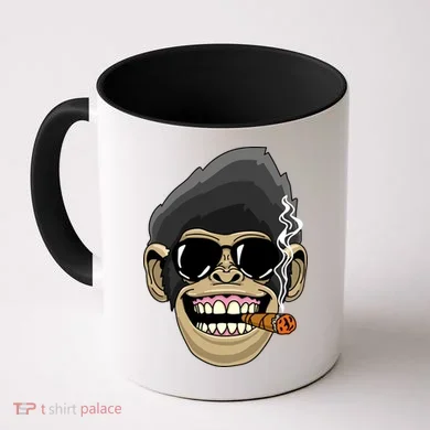 Monkey Smoking Cigar Coffee Mug