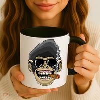 Monkey Smoking Cigar Coffee Mug thumb 3