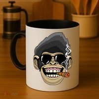 Monkey Smoking Cigar Coffee Mug thumb 4