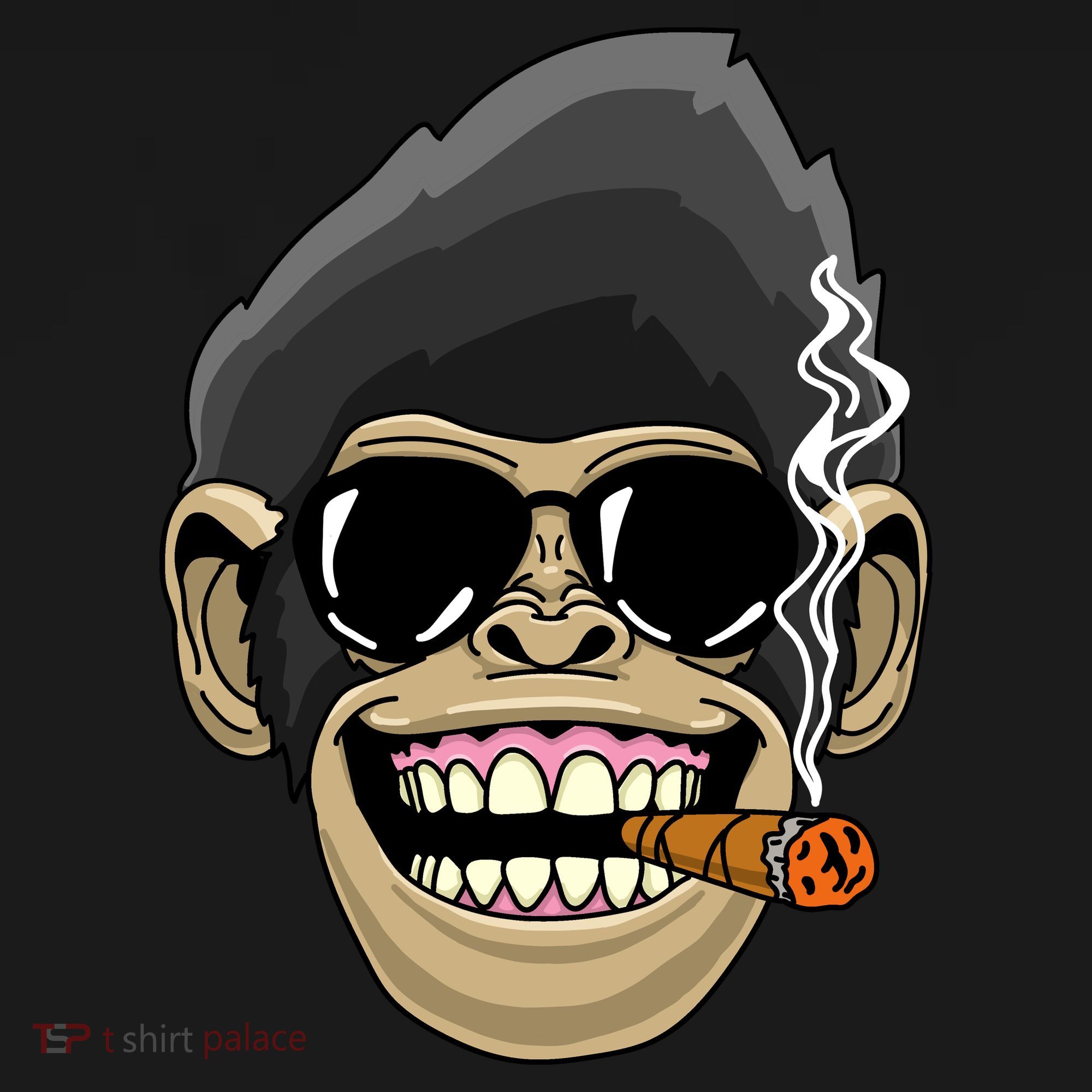 Monkey Smoking Cigar Polo