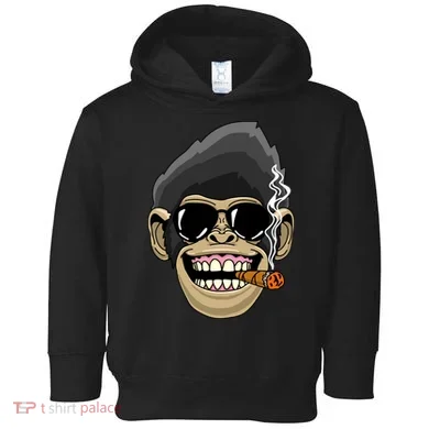 Monkey Smoking Cigar Toddler Hoodie