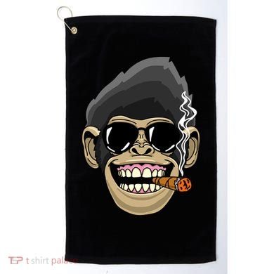 Monkey Smoking Cigar Golf Towel