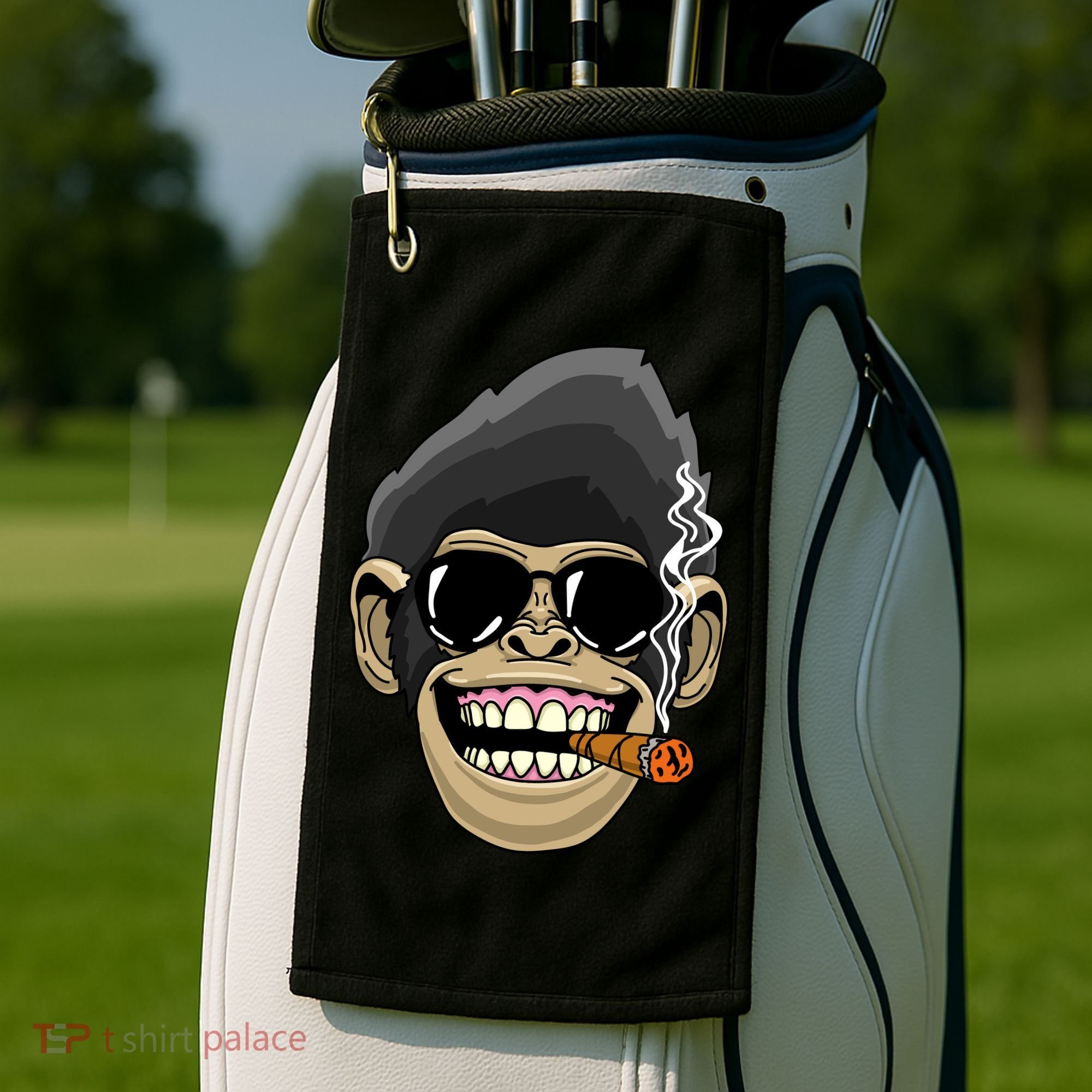 Monkey Smoking Cigar Golf Towel
