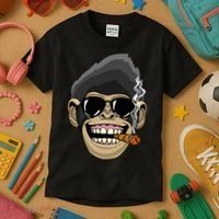 Monkey Smoking Cigar Kids T-Shirt thumb 3