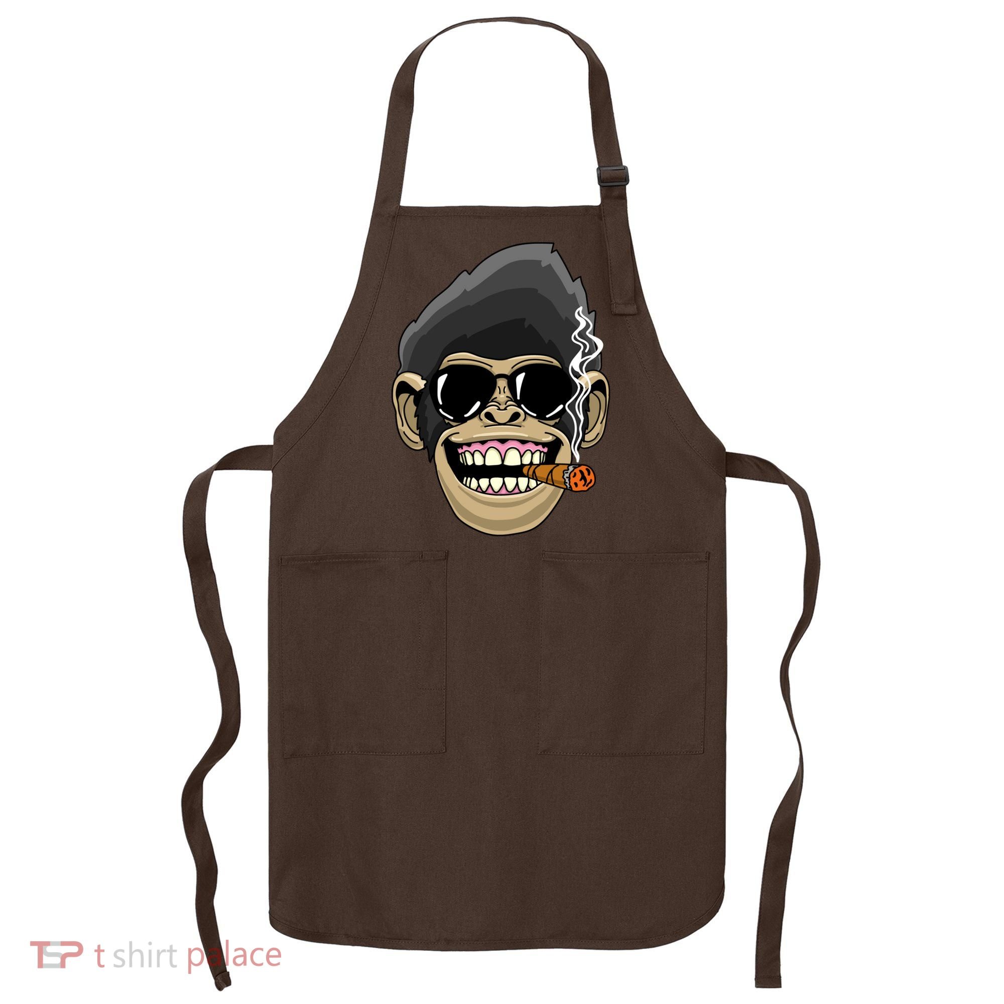 Monkey Smoking Cigar Apron