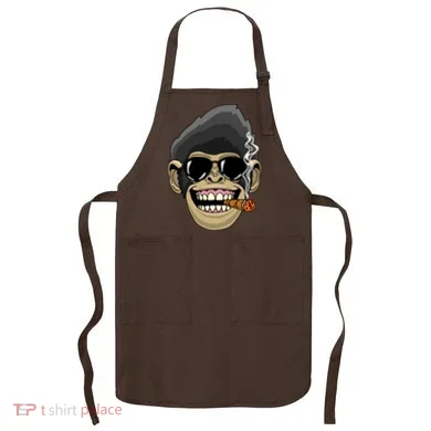 Monkey Smoking Cigar Apron