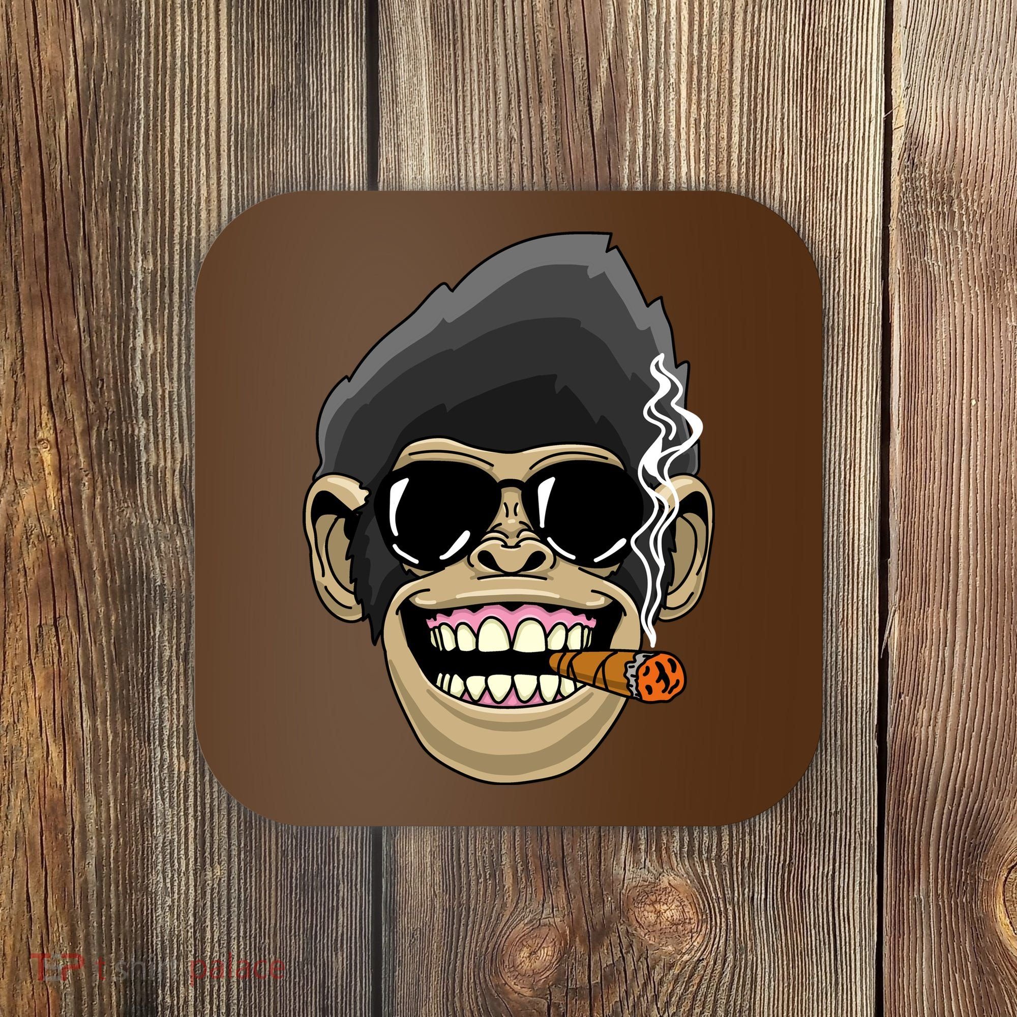 Monkey Smoking Cigar Coaster