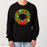 Monster Killer Christmas Wreath Women's Sweatshirt thumb 0