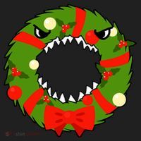 Monster Killer Christmas Wreath Women's Sweatshirt thumb 2