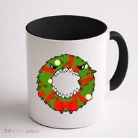 Monster Killer Christmas Wreath Coffee Mug thumb 1
