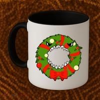 Monster Killer Christmas Wreath Coffee Mug thumb 2