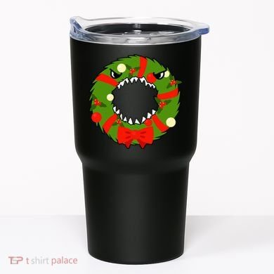 Monster Killer Christmas Wreath Tumbler